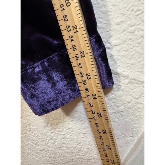 White Stag Woman Purple Velvet‎ Embroidered Button Down Shirt Top Plus Size XL - Picture 7 of 8